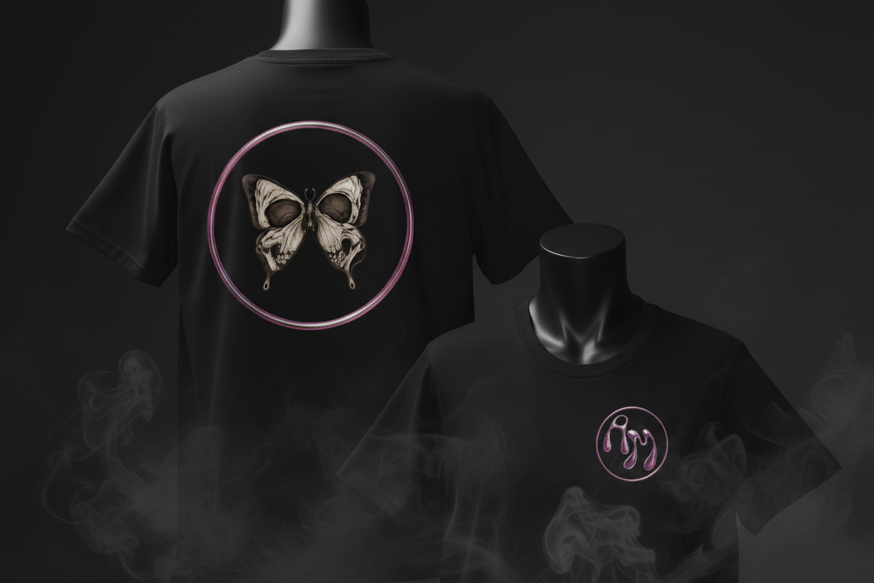T-shirt dark butterfly